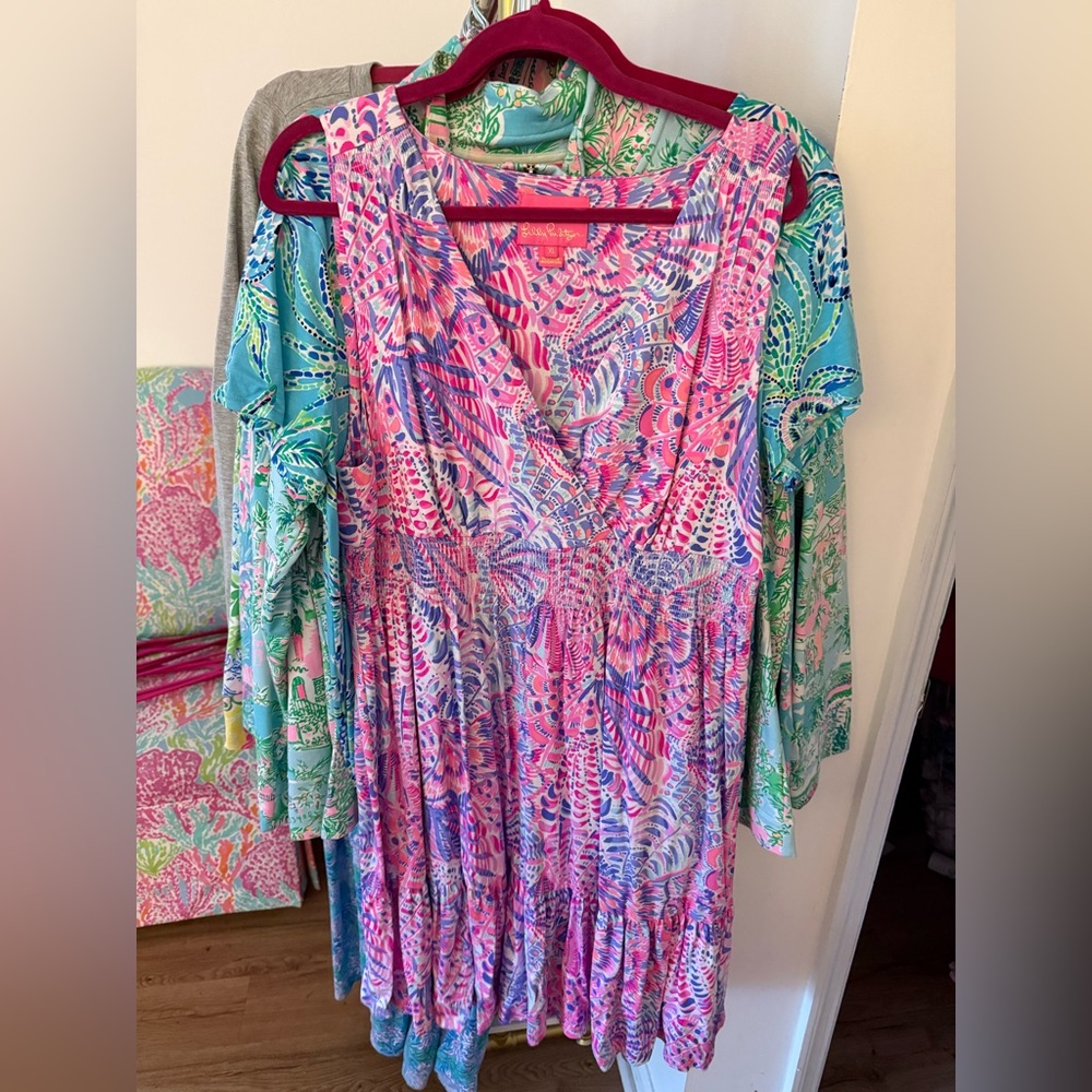 Lilly Pulitzer Vivette Ruffle Dress XL